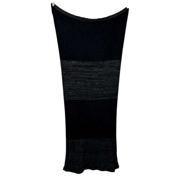 Stella & Dot Kaci Versatile 2-in-1 Scarf Wrap Knit Soft Black Metallic - Picture 6 of 10